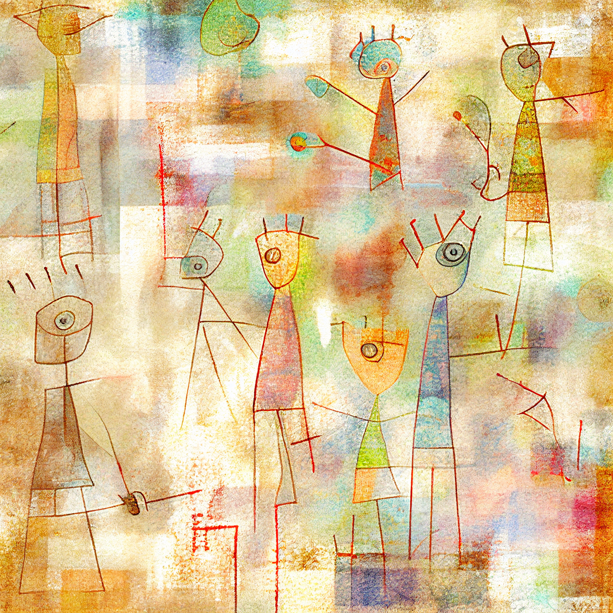 Stickmen - Paul Klee Impressionist Style