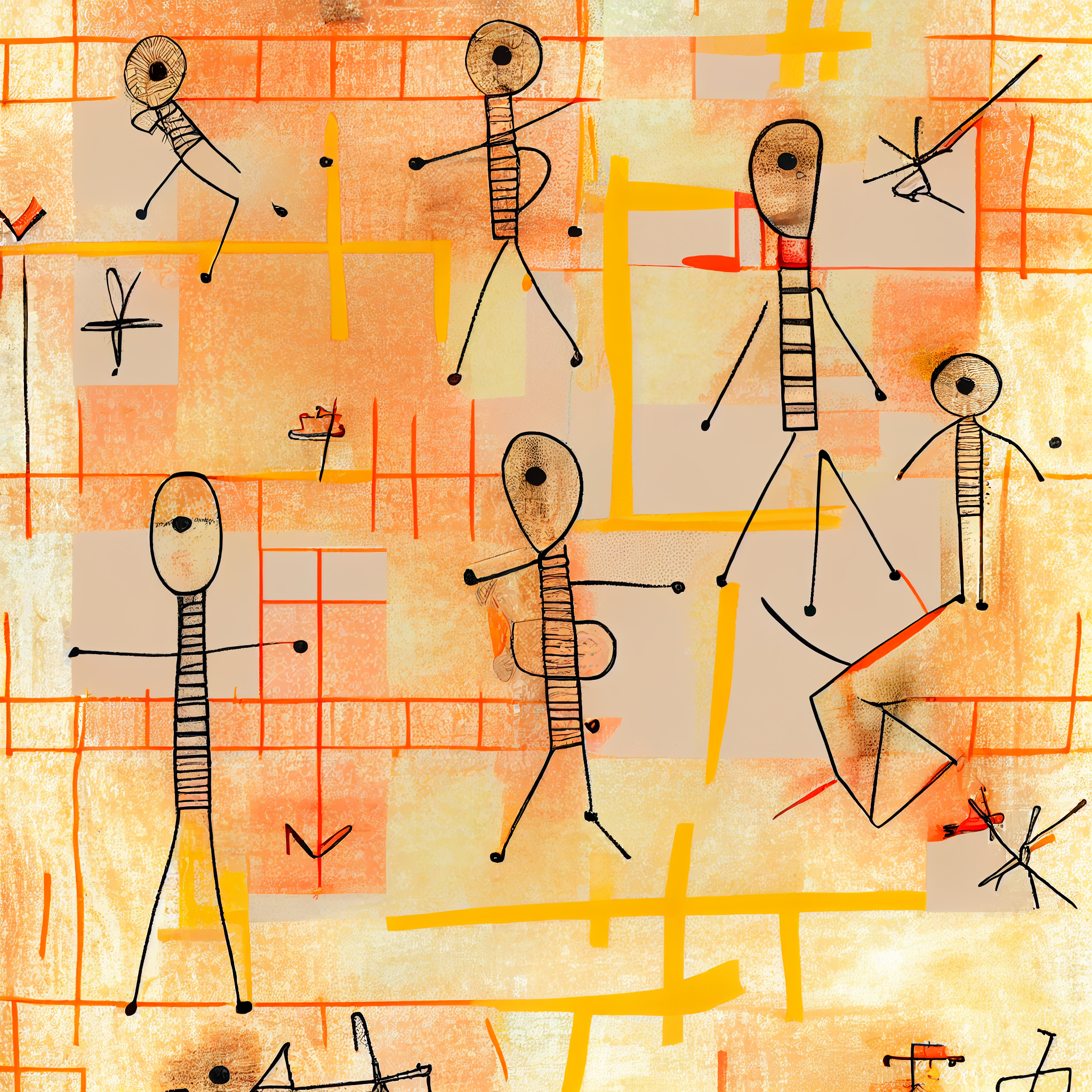 Stickmen - Paul Klee Transautomatism Style