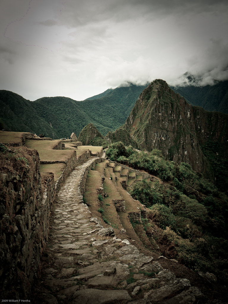 Walking along the Inca Trail