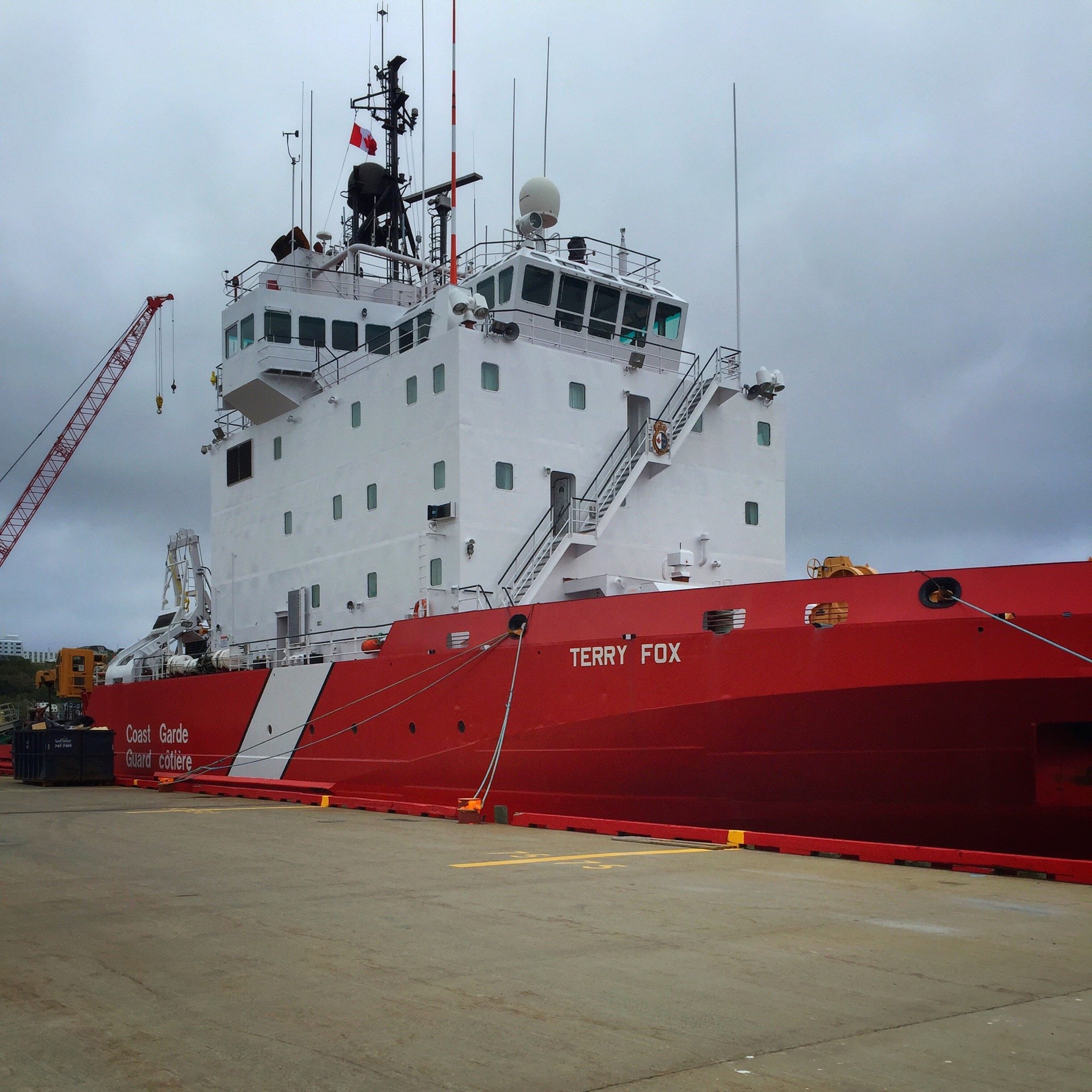 Canadian Coast Guard Ship Docked in Harbour