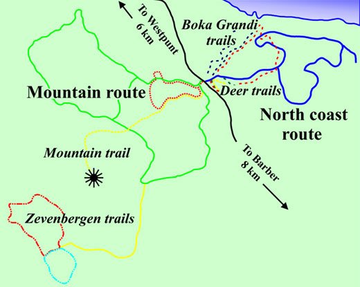 Christoffelpark Trail Map